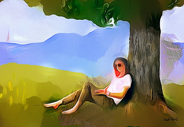 Girl Under A Tree Digital Download
