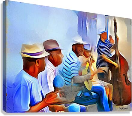 CARIBBEAN SCENES - MUSICA DE CUBA EN LA CALLE  Canvas Print