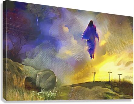 FROM THE CROSS TO THE GRAVE TO THE SKY   Canvas Print