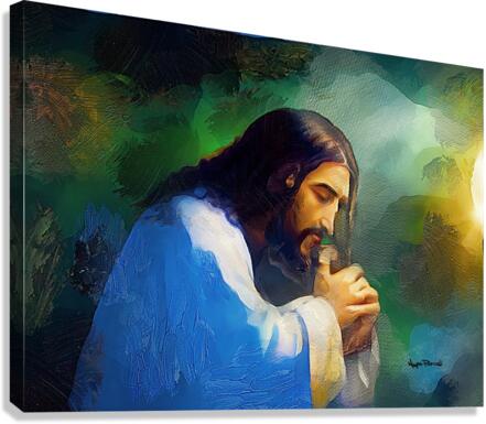 THE PRAYERFUL MOMENTS OF JESUS CHRIST - A Night in Prayer Before a Big Decision  Canvas Print