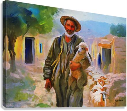 PARABLES OF JESUS - The Shepherd and The Lost Sheep  Canvas Print
