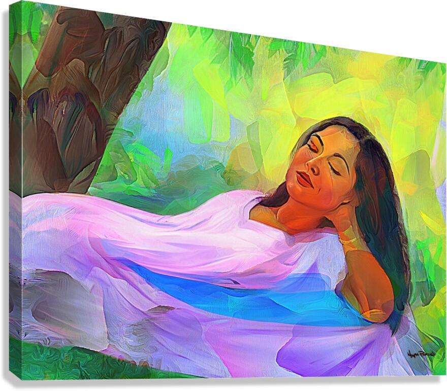 INDO-CARIBBEAN SCENES - Leela Relaxes  Canvas Print