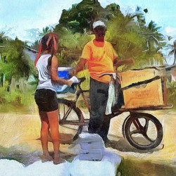 caribbean scenes - village vendor