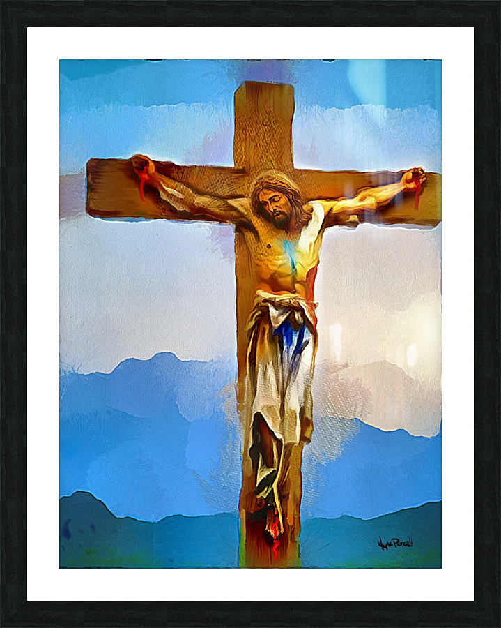 THE PRAYERFUL MOMENTS OF JESUS CHRIST - Why Hast Thou Forsaken Me   Framed Print Print