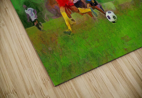 CARIBBEAN SCENES - FOOTBALL IN DE VILLAGE Wayne Pascall Art puzzle