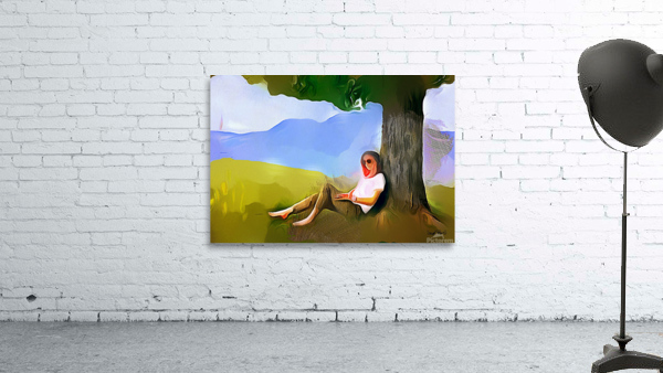 Girl Under A Tree by Wayne Pascall Art