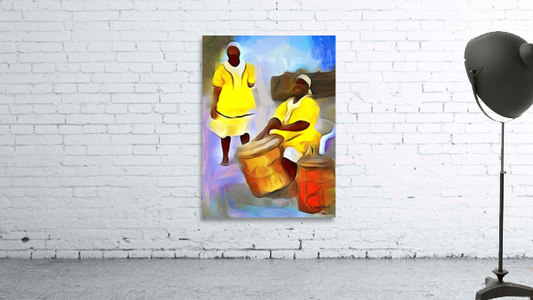 Folk Drummers by Wayne Pascall Art