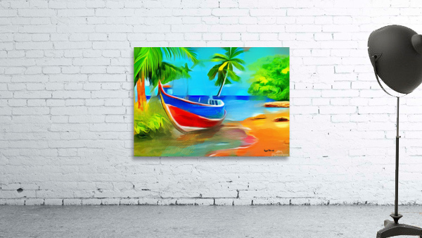 BOAT ON THE SHORE by Wayne Pascall Art