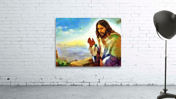 THE PRAYERFUL MOMENTS OF JESUS CHRIST - Prayer and Solitude on Top The Mountain by Wayne Pascall Art