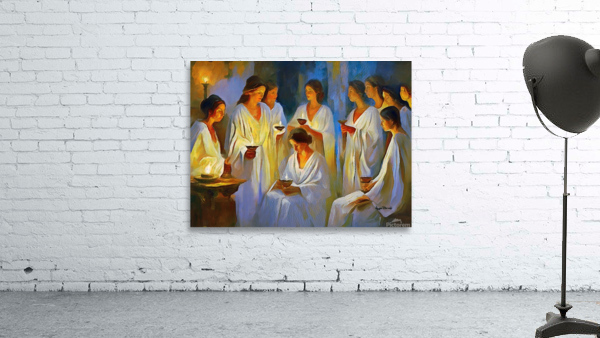 PARABLES OF JESUS - The 5 Wise and 5 Foolish Virgins by Wayne Pascall Art
