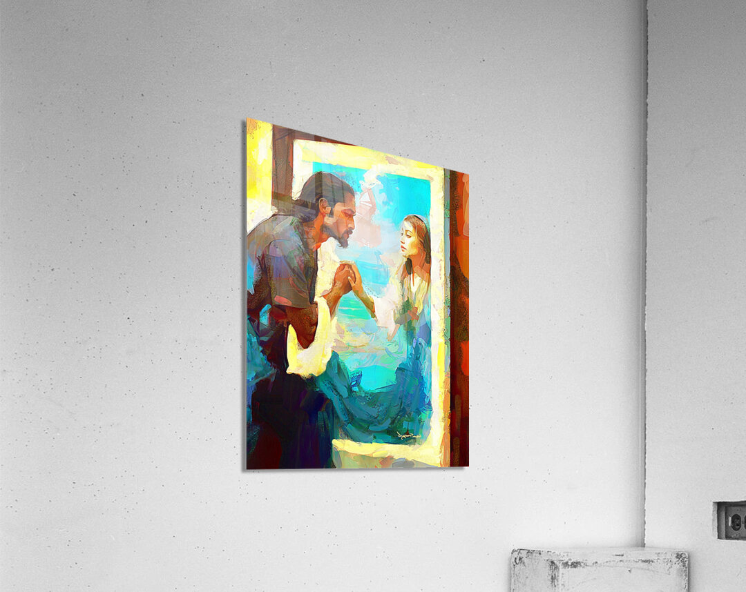 Love from the Canvas Acrylic Print