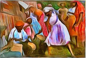 CARIBBEAN ART - BONGO DRUM RHYTHM