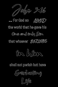 JOHN 3:16 - T-Shirt Ready Transparent Background