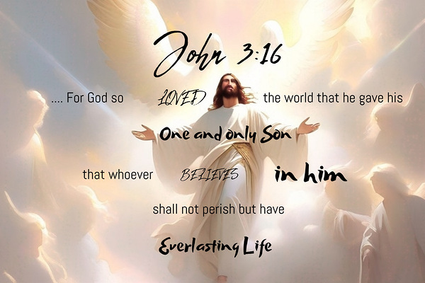 JOHN 3:16 - Horizontal Image Print