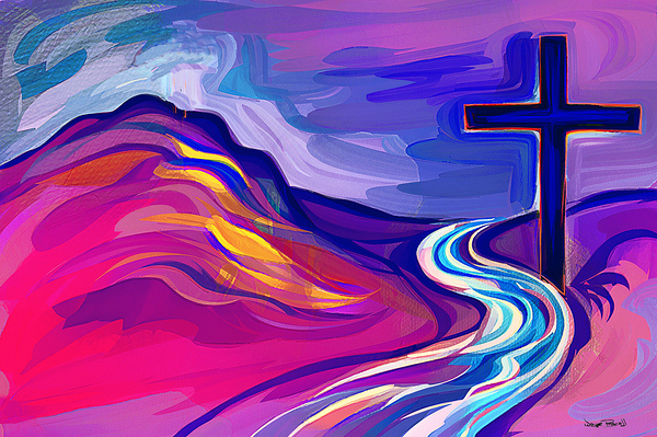 THE RIVER AND THE CROSS Print