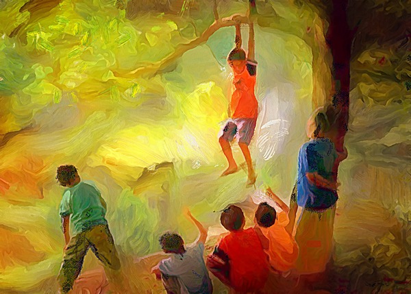 OLE TIME CARIBBEAN SCENES - WHEN WE WERE CHILDREN Print