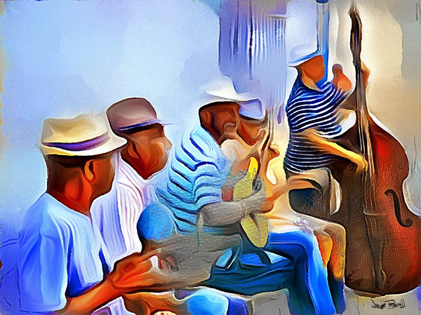 CARIBBEAN SCENES - MUSICA DE CUBA EN LA CALLE Print