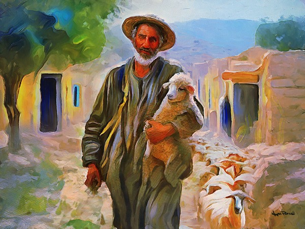 PARABLES OF JESUS - The Shepherd and The Lost Sheep  Print