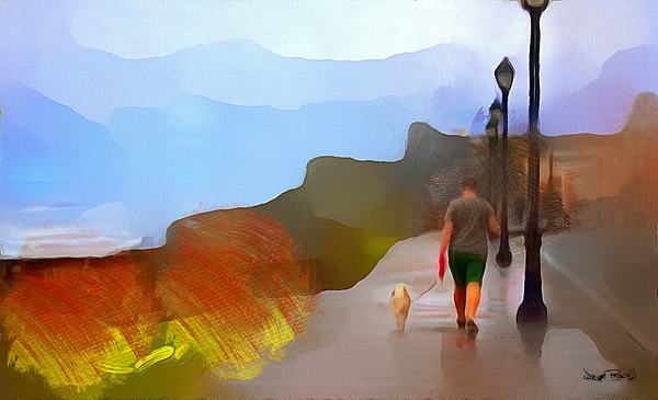 Walk by the Sea  Print