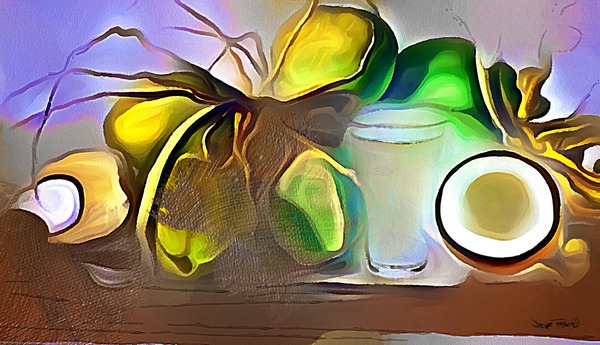 CARIBBEAN SCENES - COCONUT DELIGHT  Print