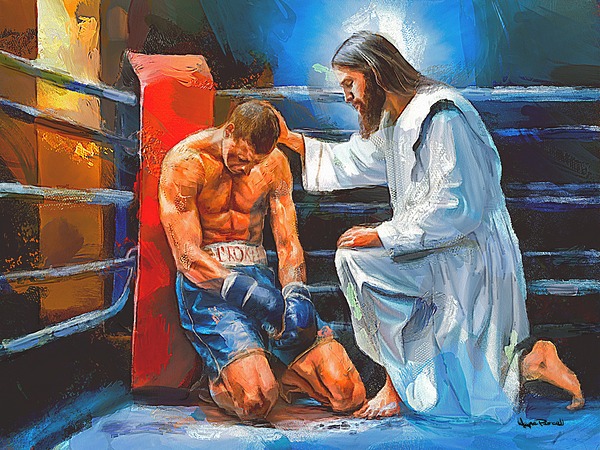 JESUS IN YOUR CORNER - Round 2 Print