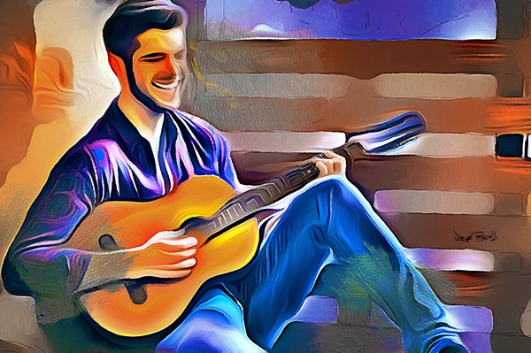 JUST ME AND MY GUITAR  Imprimer