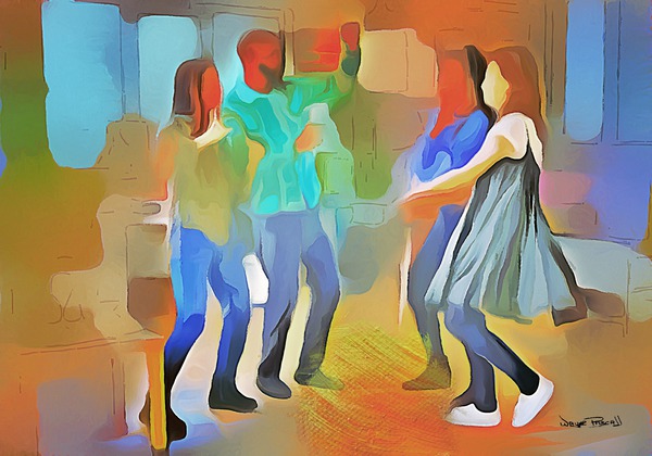 Cheerful Friends Print