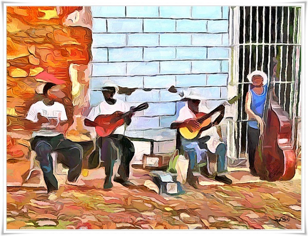 CARIBBEAN SCENES - MUSICS DE CUBA Print