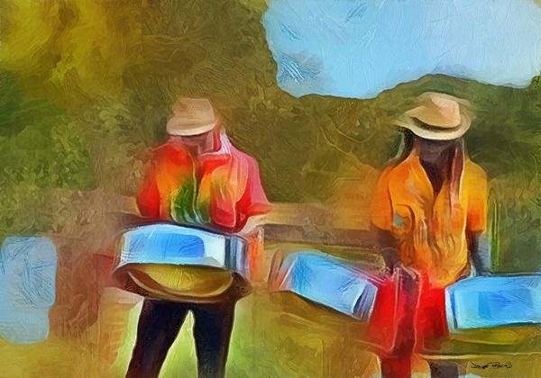 CARIBBEAN SCENES - PAN DEMIK Print