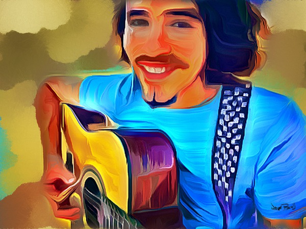 guitar and a smile  Print