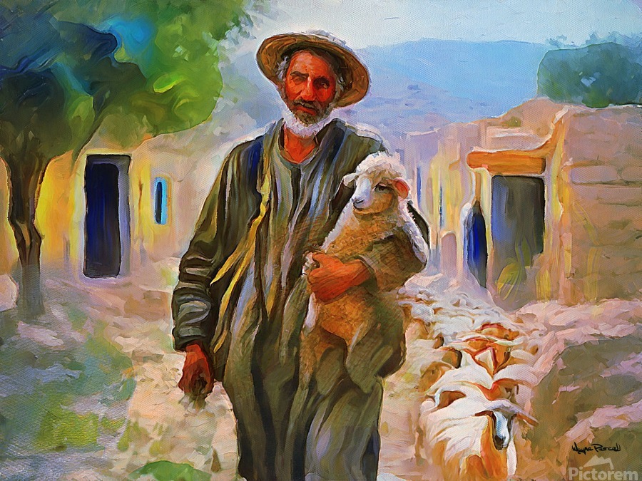 PARABLES OF JESUS - The Shepherd and The Lost Sheep  Print