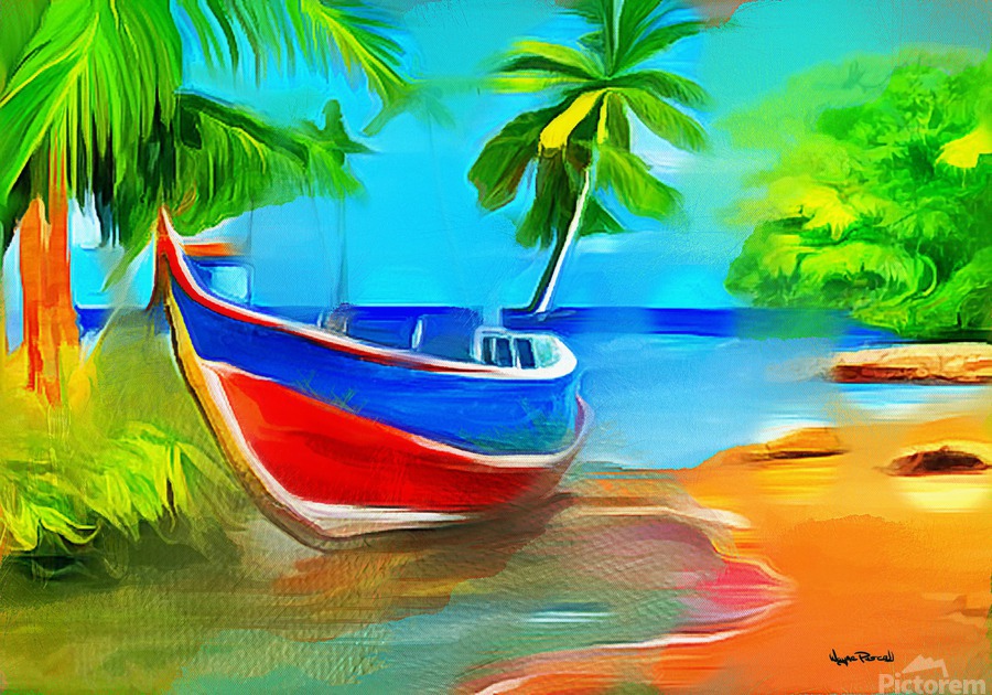 BOAT ON THE SHORE  Print