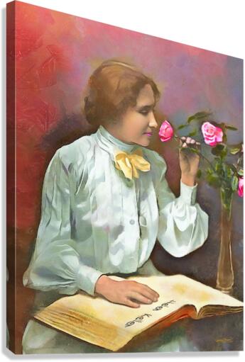 Helen Keller  Impression sur toile