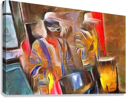 CARIBBEAN SCENES - PAN & DRUMS  Canvas Print