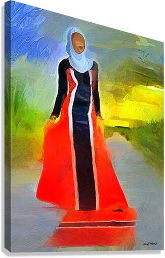 CARIBBEAN SCENES - LADY TRINIDAD  Impression sur toile