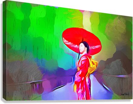 umbrella oriental  Impression sur toile