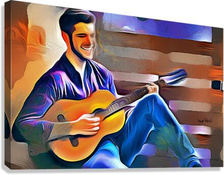 JUST ME AND MY GUITAR  Canvas Print