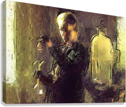 Marie Curie in Lab  Impression sur toile