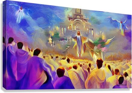 WELCOME TO HEAVEN - Homecoming with Jesus  Impression sur toile