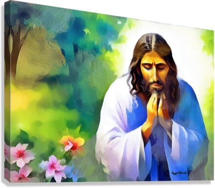 THE PRAYERFUL MOMENTS OF JESUS CHRIST - THE SECOND PRAYER BEFORE THE CROSS  Impression sur toile