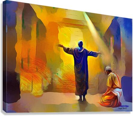 PARABLES OF JESUS - THE PHARISEE AND PUBLICAN  Impression sur toile