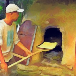 OLE TIME CARIBBEAN SCENES - BAKING IN DE MUD OVEN