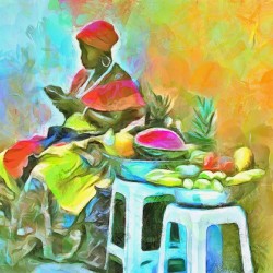 CARIBBEAN SCENES - DE FRUIT LADY