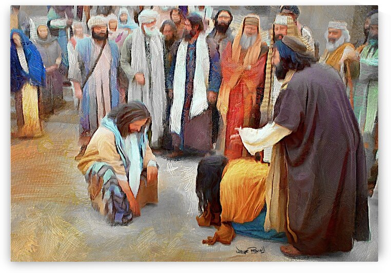 Cast the First Stone by Wayne Pascall Art