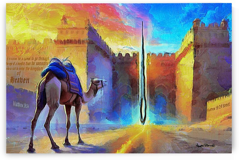 CAMEL AND EYE OF A NEEDLE by Wayne Pascall Art