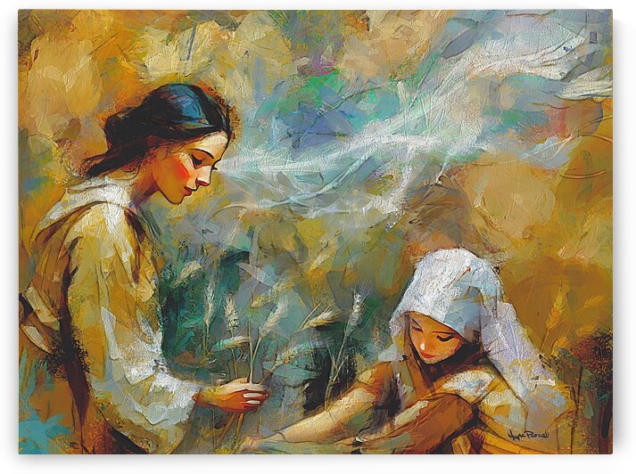 Naomi and Ruth by Wayne Pascall Art