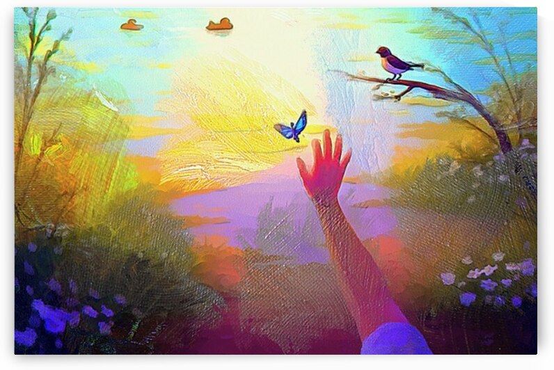 REACHING FOR NATURE by Wayne Pascall Art