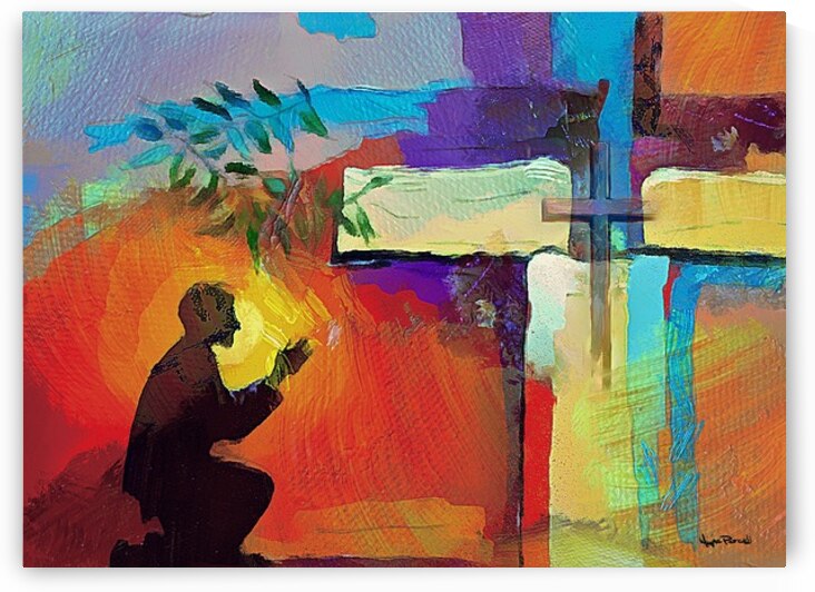 KNEEL AT THE CROSS  by Wayne Pascall Art