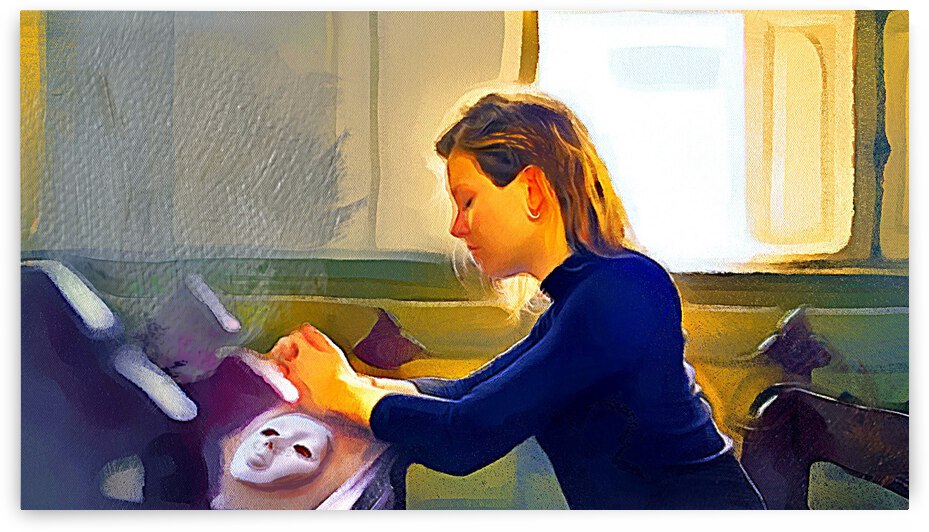 When the Mask Comes Off by Wayne Pascall Art