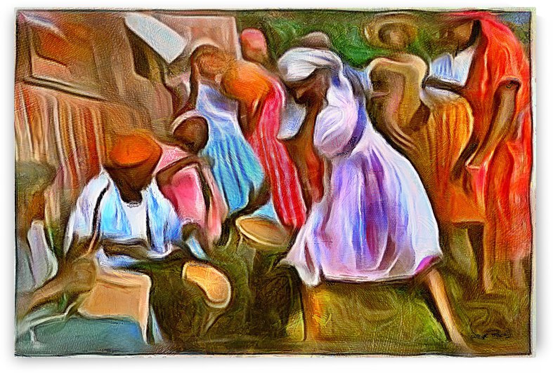 CARIBBEAN ART - BONGO DRUM RHYTHM by Wayne Pascall Art